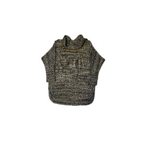 Anthropologie Field Flower Long Black, White, and Grey Sweater - Women’s Size XS